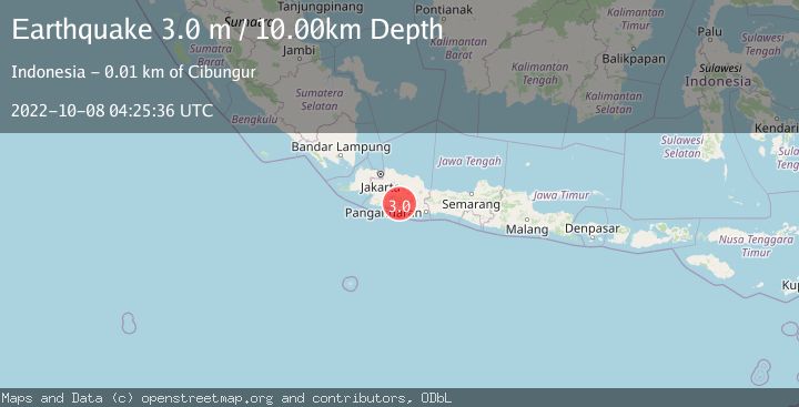 Map of JAVA, INDONESIA