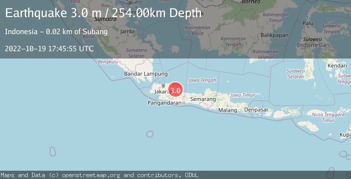 Map of JAVA, INDONESIA