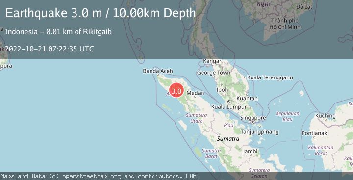 Map of NORTHERN SUMATRA, INDONESIA