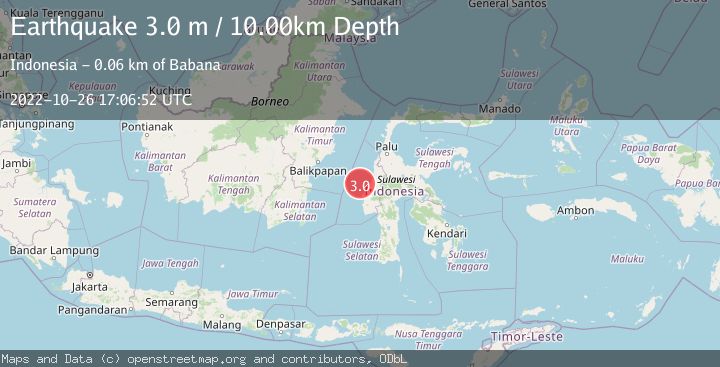 Map of SULAWESI, INDONESIA