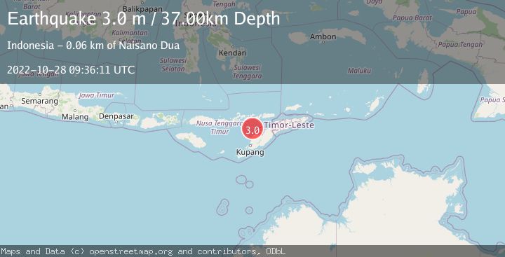 Map of TIMOR REGION, INDONESIA