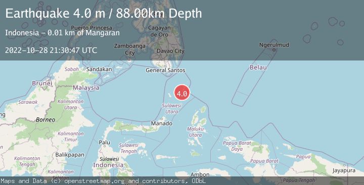 Map of KEPULAUAN TALAUD, INDONESIA