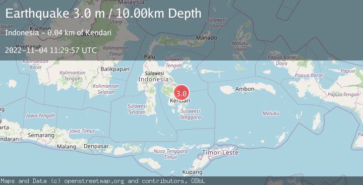 Map of SULAWESI, INDONESIA