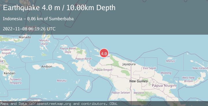 Map of BIAK REGION, INDONESIA