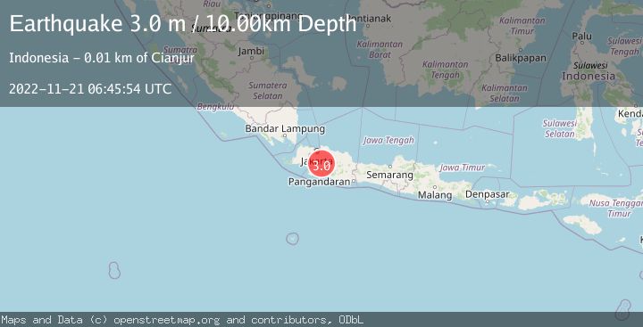 Map of JAVA, INDONESIA