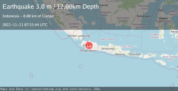 Map of JAVA, INDONESIA