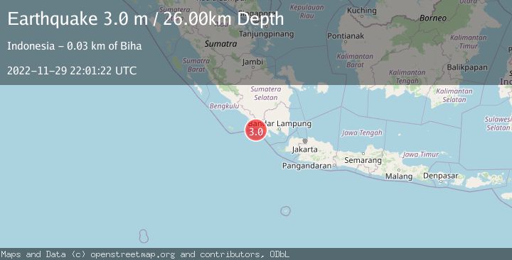 Map of SOUTHERN SUMATRA, INDONESIA