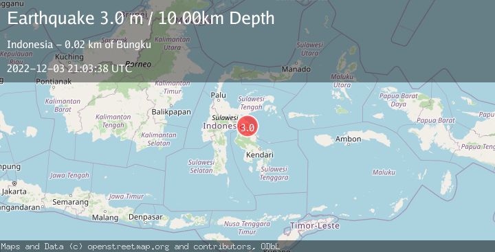 Map of SULAWESI, INDONESIA