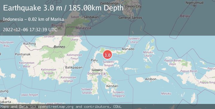 Map of MINAHASA, SULAWESI, INDONESIA