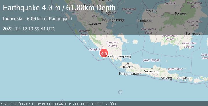 Map of SOUTHERN SUMATRA, INDONESIA