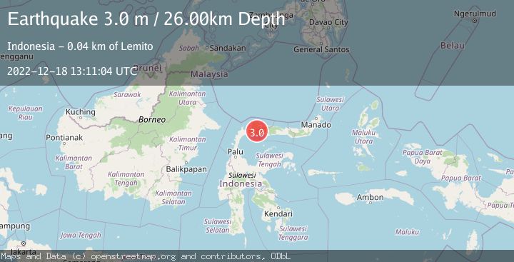 Map of MINAHASA, SULAWESI, INDONESIA