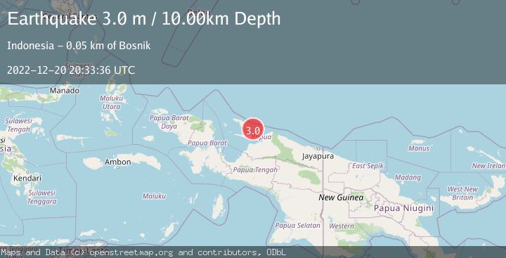 Map of BIAK REGION, INDONESIA