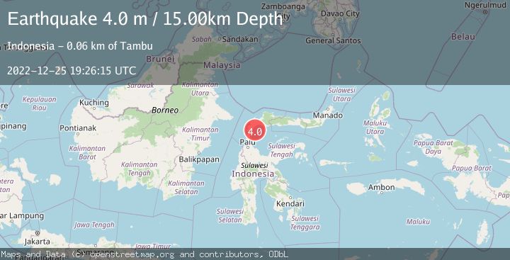 Map of MINAHASA, SULAWESI, INDONESIA