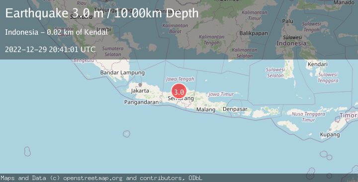 Map of JAVA, INDONESIA