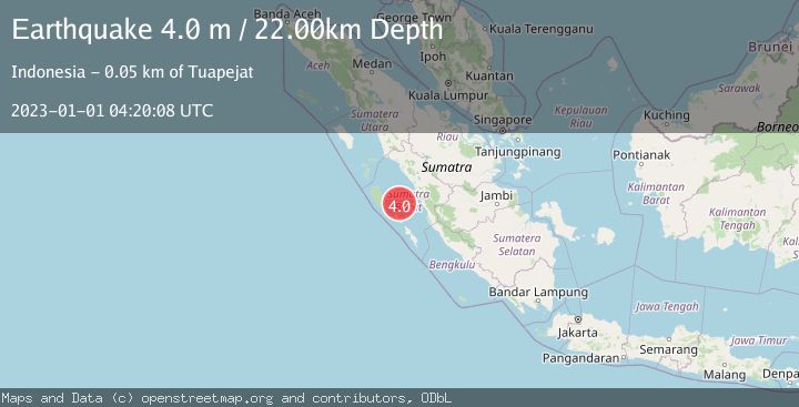 Map of KEP. MENTAWAI REGION, INDONESIA