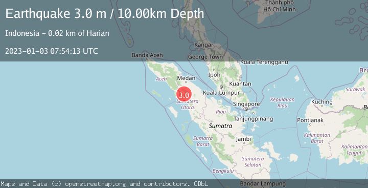 Map of NORTHERN SUMATRA, INDONESIA