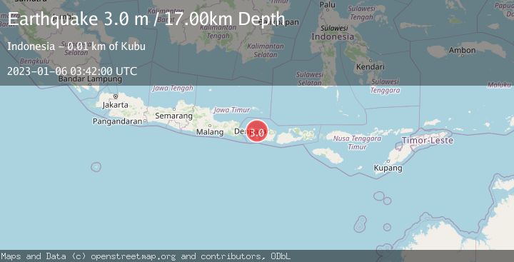 Map of BALI REGION, INDONESIA