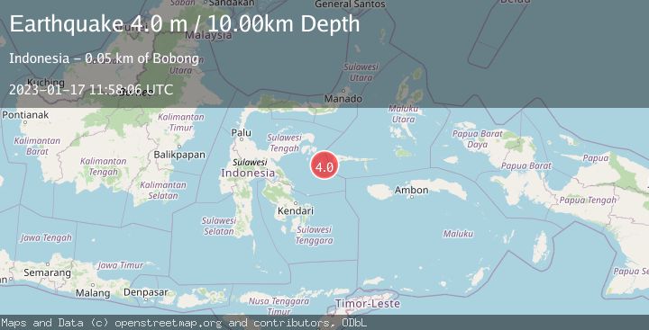 Map of SULAWESI, INDONESIA