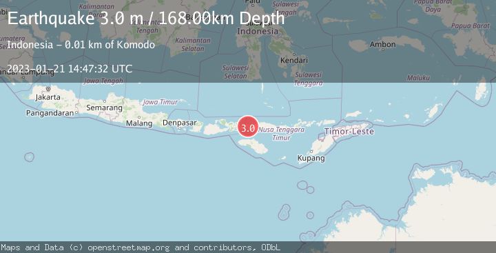 Map of FLORES REGION, INDONESIA