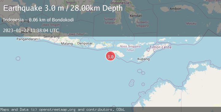 Map of SOUTH OF SUMBAWA, INDONESIA