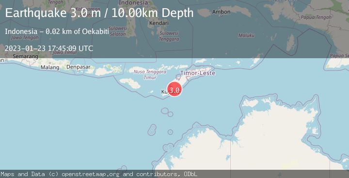 Map of TIMOR REGION, INDONESIA