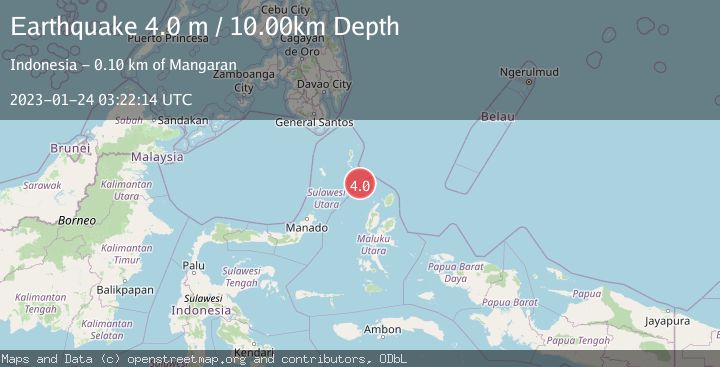 Map of KEPULAUAN TALAUD, INDONESIA