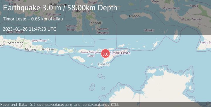 Map of FLORES REGION, INDONESIA