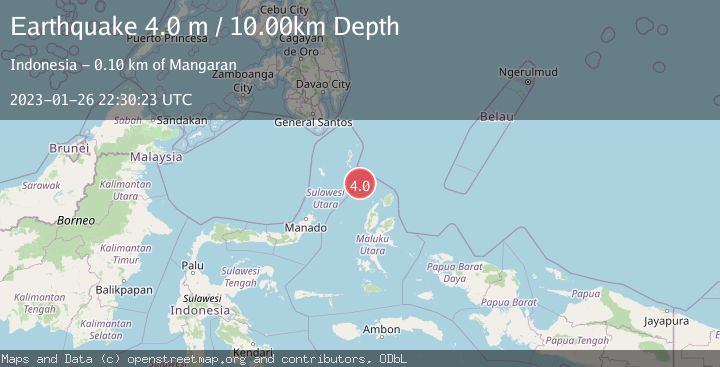 Map of KEPULAUAN TALAUD, INDONESIA