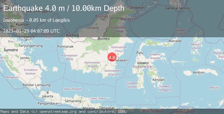 Map of KALIMANTAN, INDONESIA