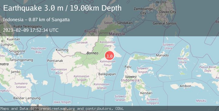 Map of KALIMANTAN, INDONESIA