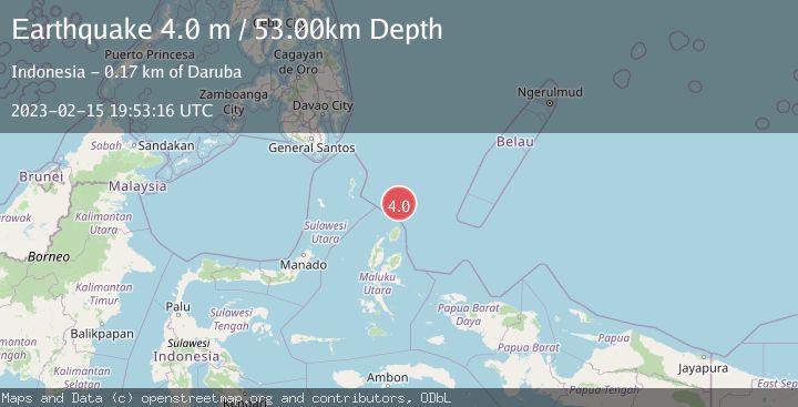 Map of NORTH OF HALMAHERA, INDONESIA