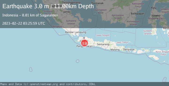Map of JAVA, INDONESIA