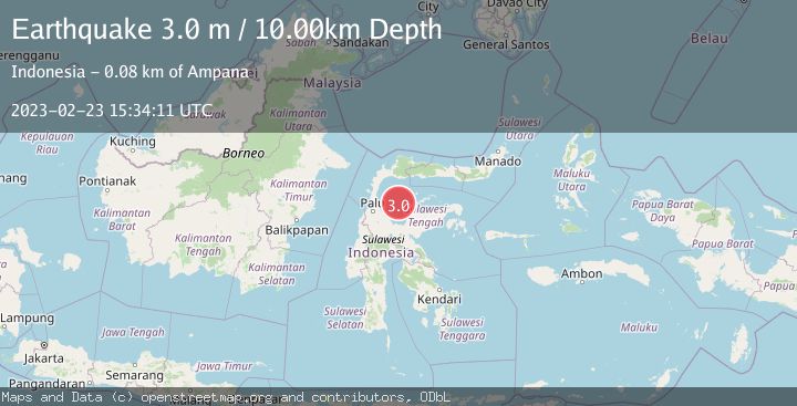 Map of MINAHASA, SULAWESI, INDONESIA