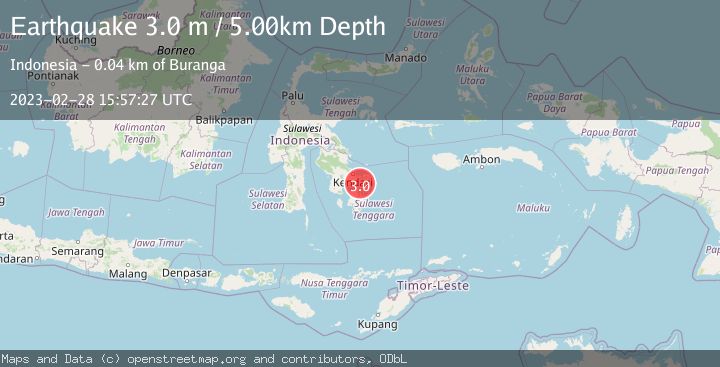 Map of SULAWESI, INDONESIA