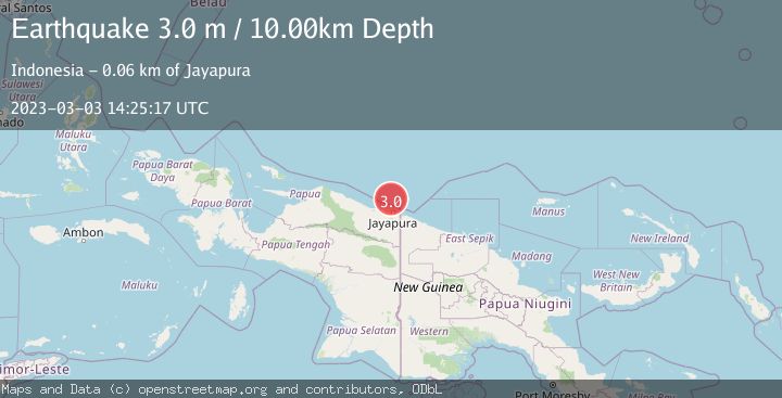 Map of PAPUA REGION, INDONESIA