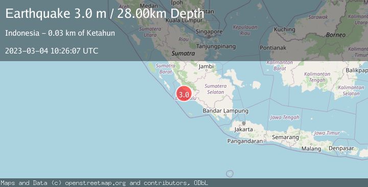 Map of SOUTHERN SUMATRA, INDONESIA