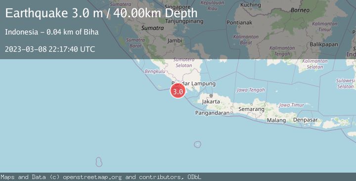 Map of SOUTHERN SUMATRA, INDONESIA
