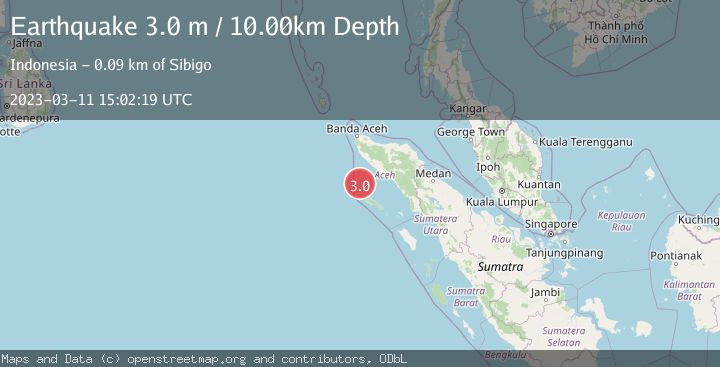 Map of OFF W COAST OF NORTHERN SUMATRA