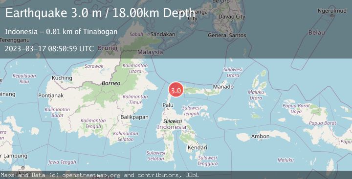 Map of MINAHASA, SULAWESI, INDONESIA