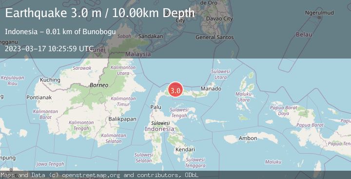 Map of MINAHASA, SULAWESI, INDONESIA