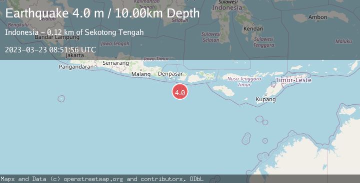 Map of LOMBOK REGION, INDONESIA