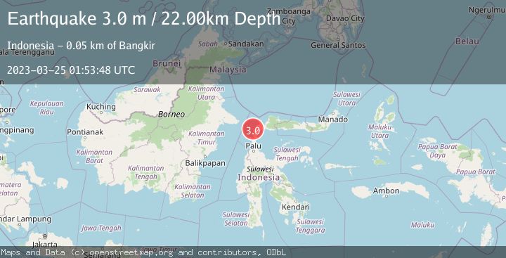 Map of MINAHASA, SULAWESI, INDONESIA