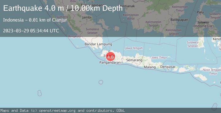 Map of JAVA, INDONESIA