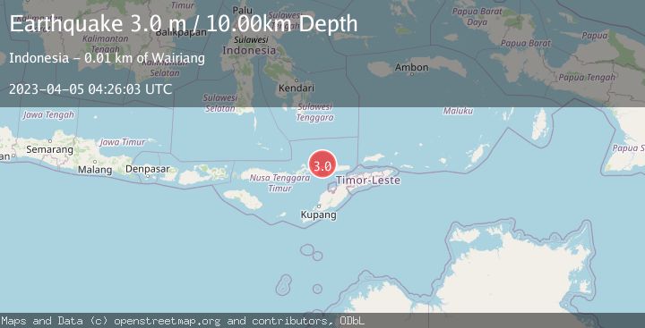 Map of FLORES REGION, INDONESIA