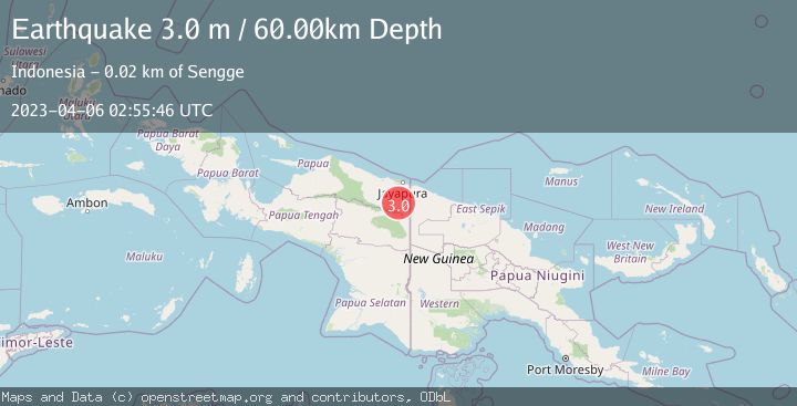 Map of PAPUA, INDONESIA