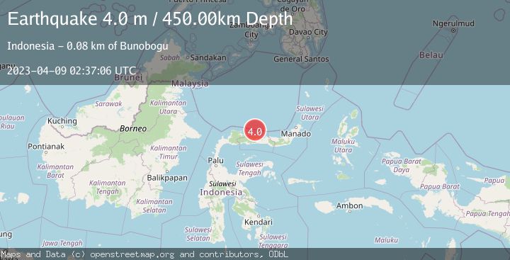 Map of MINAHASA, SULAWESI, INDONESIA