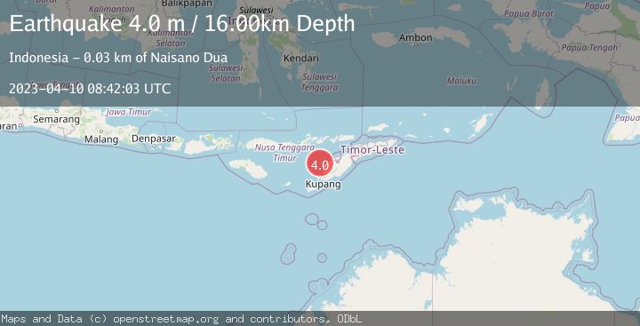 Map of TIMOR REGION, INDONESIA