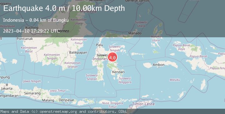 Map of SULAWESI, INDONESIA