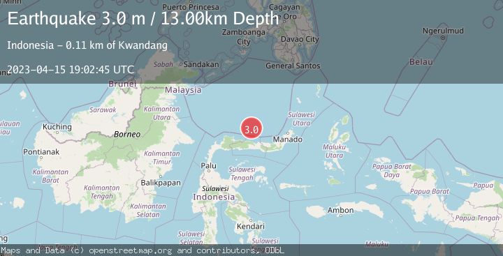Map of MINAHASA, SULAWESI, INDONESIA
