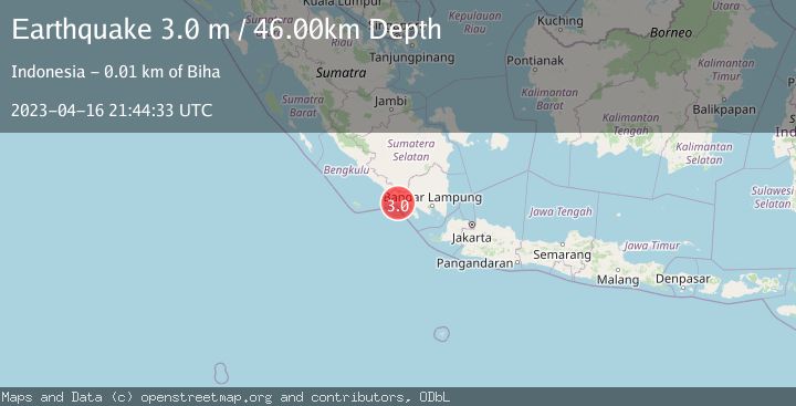 Map of SOUTHERN SUMATRA, INDONESIA